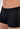 Close-up view of a men model wearing HO black  Boxer Briefs