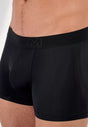 Close-up view of a men model wearing HO black  Boxer Briefs