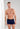 Front view of a men model wearing HO navy  Boxer Briefs