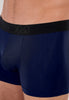 Close-up view of a men model wearing HO navy  Boxer Briefs