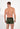 Back view of a men model wearing HO khaki green  Boxer Briefs