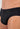 Close-up view of a men model wearing HO black  Mini Briefs