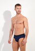 Front view of a men model wearing HO navy  Mini Briefs