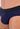 Close-up view of a men model wearing HO navy  Mini Briefs