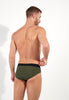 Back view of a men model wearing HO khaki green  Mini Briefs