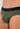 Close-up view of a men model wearing HO khaki green  Mini Briefs