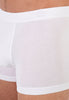 Close-up view of a men model wearing HO white cotton Comfort Boxer Briefs