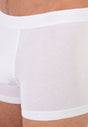 Close-up view of a men model wearing HO white cotton Comfort Boxer Briefs