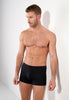 Front view of a men model wearing HO black cotton Comfort Boxer Briefs