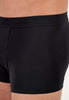 Close-up view of a men model wearing HO black cotton Comfort Boxer Briefs