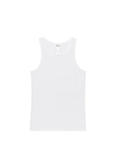 Front cutout view of HO white cotton Tanktop