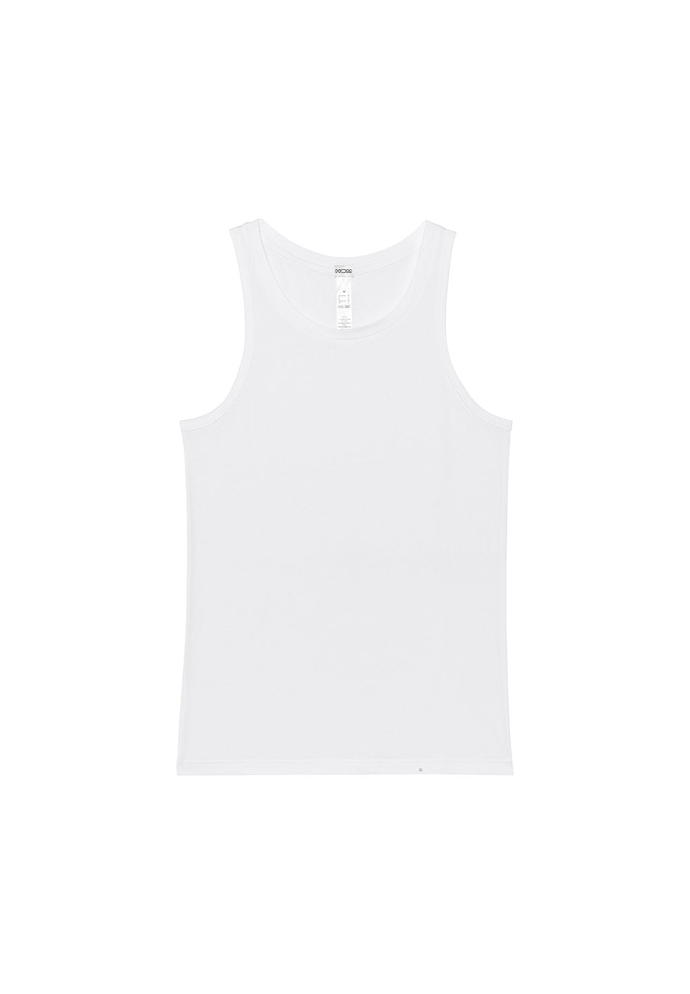Front cutout view of HO white cotton Tanktop