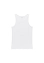 Front cutout view of HO white cotton Tanktop