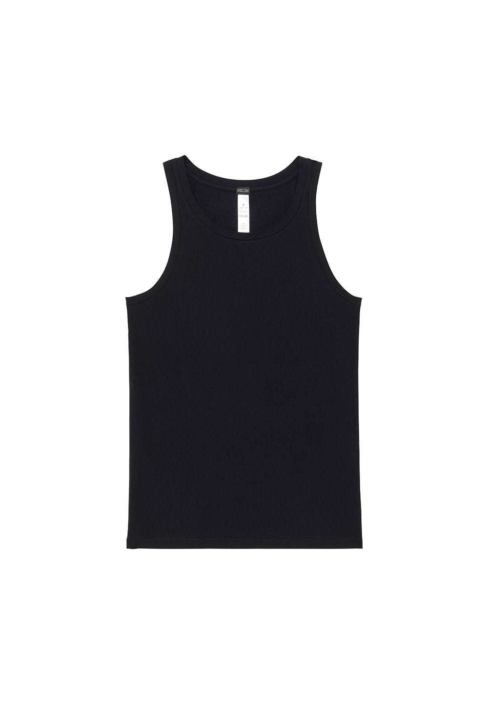 Front cutout view of HO black cotton Tanktop