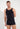 Front view of a men model wearing HO black cotton Tanktop