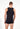 Back view of a men model wearing HO black cotton Tanktop