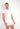 Front view of a men model wearing HO white cotton Tee-Shirt Crew Neck