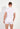 Back view of a men model wearing HO white cotton Tee-Shirt Crew Neck