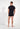 General view of a men model wearing HO black cotton Tee-Shirt Crew Neck