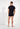 General view of a men model wearing HO black cotton Tee-Shirt V Neck