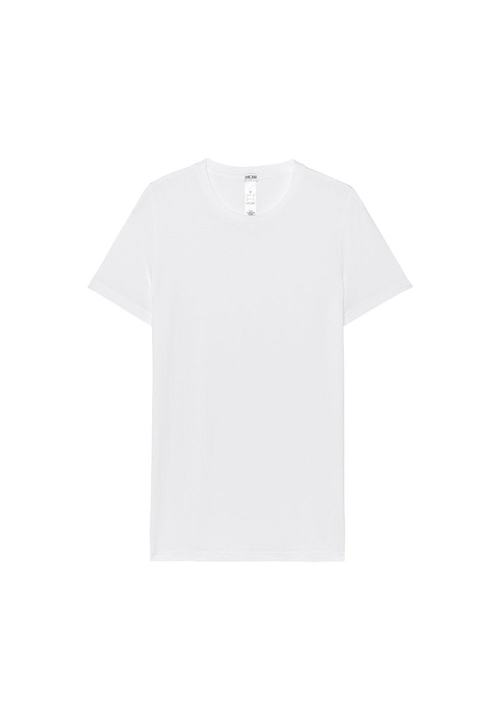 Front cutout view of HO white cotton Tee-Shirt Crew Neck