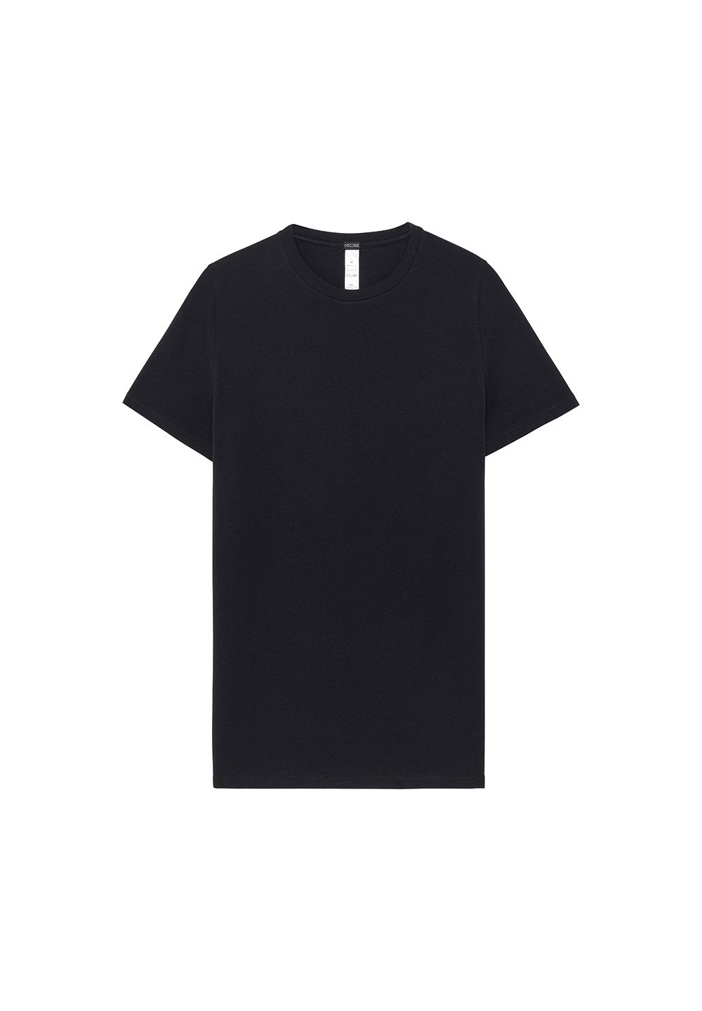 Front cutout view of HO black cotton Tee-Shirt Crew Neck