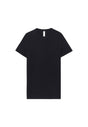 Front cutout view of HO black cotton Tee-Shirt Crew Neck