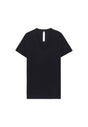 Front cutout view of HO black cotton Tee-Shirt V Neck