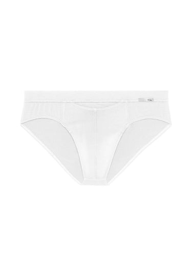 Front cutout view of HO white modal/viscose/tencel Comfort Briefs HO1