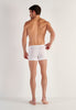 General view of a men model wearing HO white modal/viscose/tencel Comfort Boxer Briefs HO1
