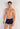 Front view of a men model wearing HO navy modal/viscose/tencel Comfort Boxer Briefs HO1