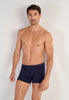 Front view of a men model wearing HO navy modal/viscose/tencel Comfort Boxer Briefs HO1