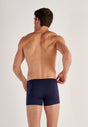 Back view of a men model wearing HO navy modal/viscose/tencel Comfort Boxer Briefs HO1
