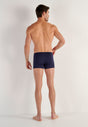 General view of a men model wearing HO navy modal/viscose/tencel Comfort Boxer Briefs HO1