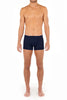 Front view of a men model wearing HO navy modal/viscose/tencel Comfort Boxer Briefs