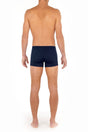 Back view of a men model wearing HO navy modal/viscose/tencel Comfort Boxer Briefs