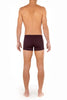 Back view of a men model wearing HO bordeaux modal/viscose/tencel Comfort Boxer Briefs