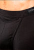 Close-up view of a men model wearing HO black modal/viscose/tencel Comfort Boxer Briefs HO1
