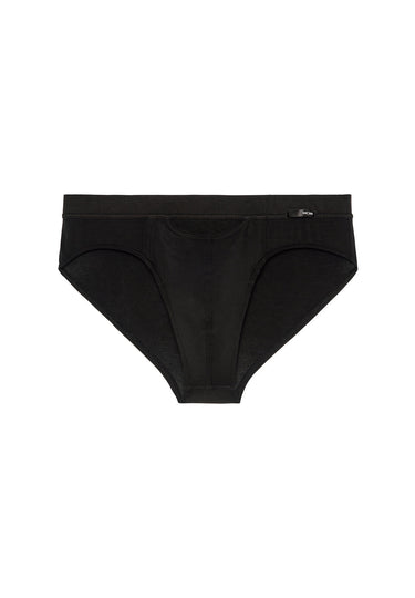 Front cutout view of HO black modal/viscose/tencel Comfort Briefs HO1