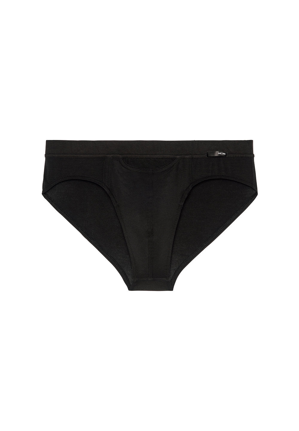 Front cutout view of HO black modal/viscose/tencel Comfort Briefs HO1
