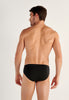 Back view of a men model wearing HO black modal/viscose/tencel Comfort Briefs HO1