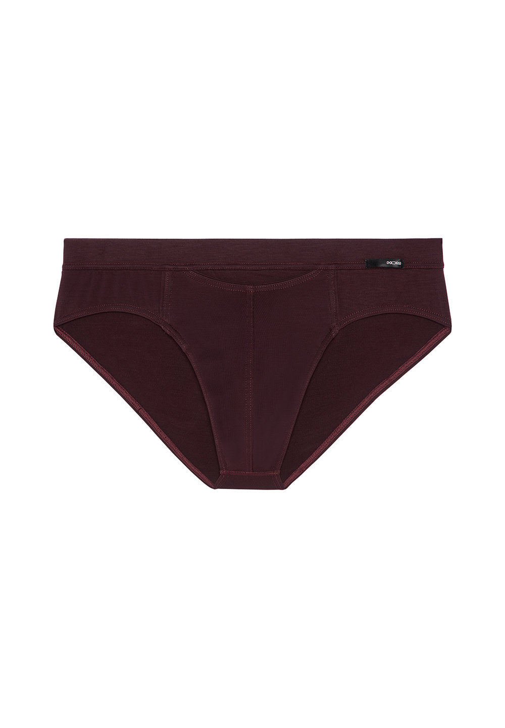 Front cutout view of HO bordeaux modal/viscose/tencel Comfort Briefs HO1
