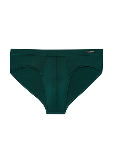 Front cutout view of HO dark green modal/viscose/tencel Comfort Briefs
