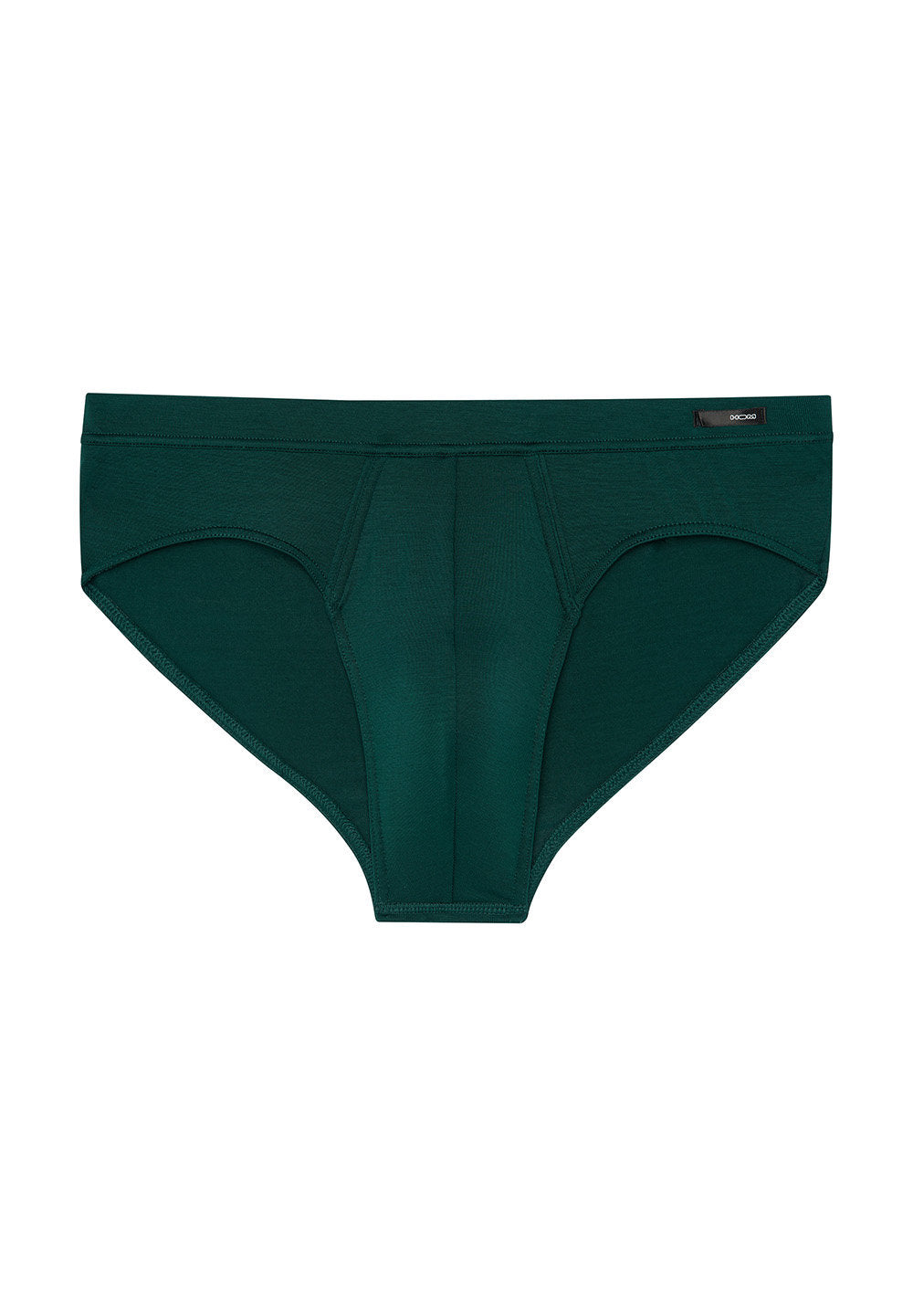 Front cutout view of HO dark green modal/viscose/tencel Comfort Briefs