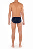 Back view of a men model wearing HO navy modal/viscose/tencel Comfort Briefs
