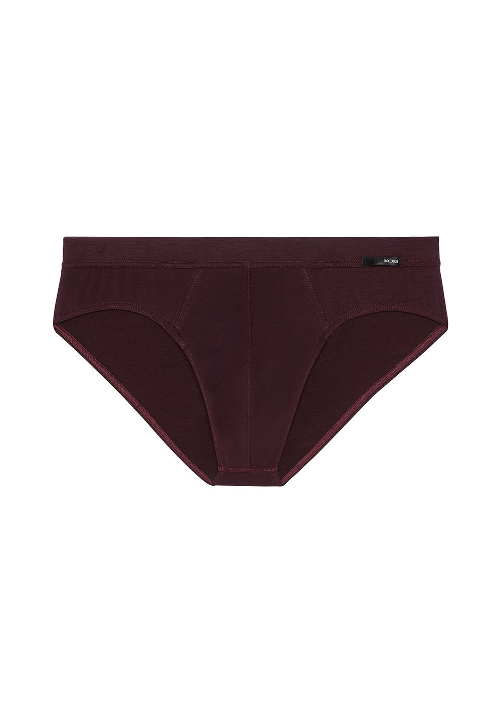 Front cutout view of HO bordeaux modal/viscose/tencel Comfort Briefs