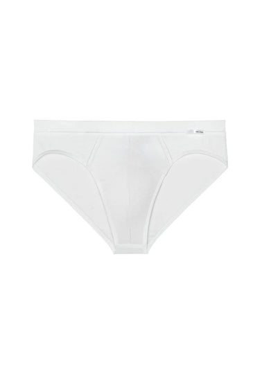 Front cutout view of HO white modal/viscose/tencel Comfort Briefs