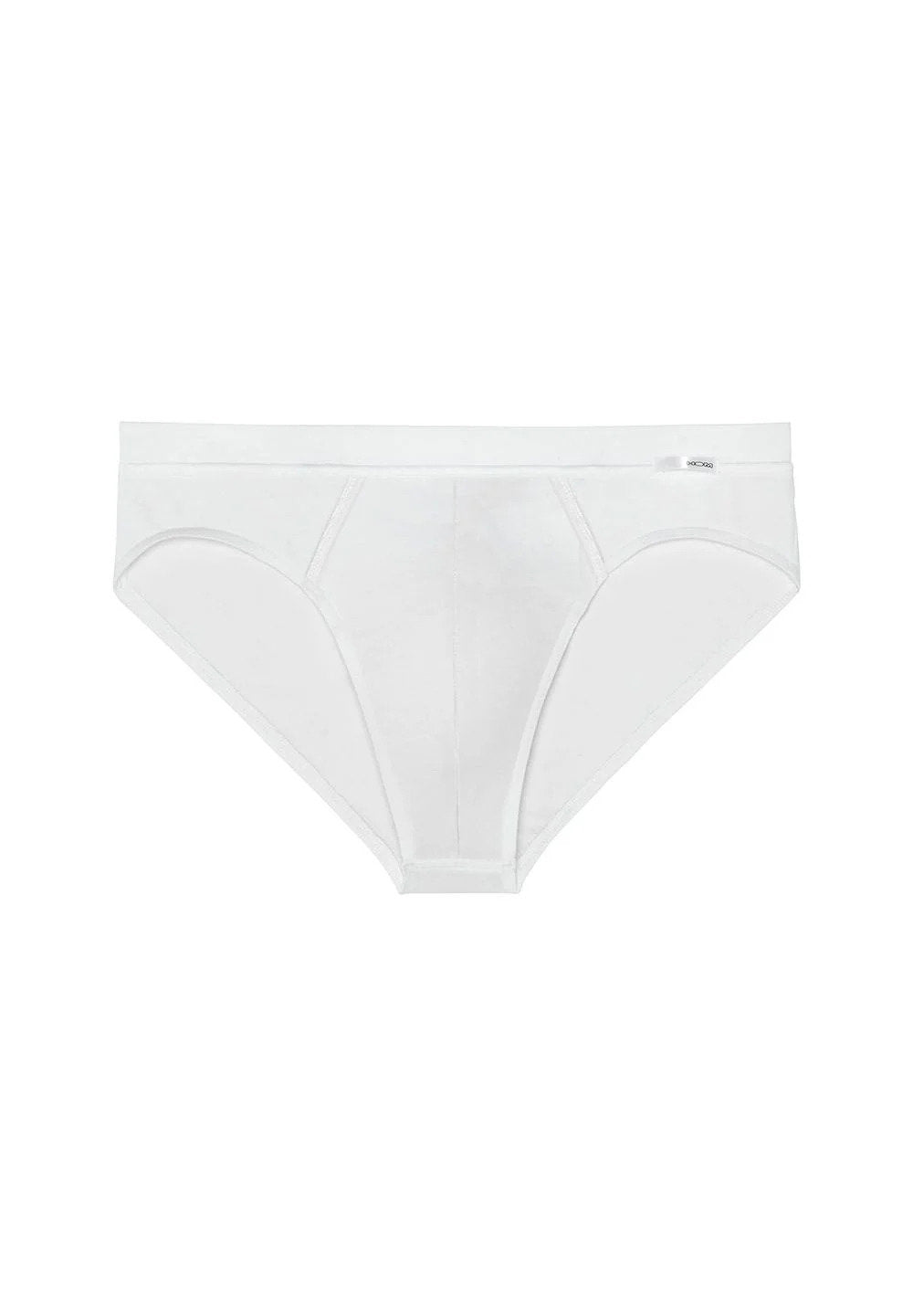 Front cutout view of HO white modal/viscose/tencel Comfort Briefs