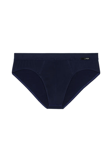 Front cutout view of HO navy modal/viscose/tencel Comfort Briefs