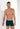 Front view of a men model wearing HO dark green modal/viscose/tencel Comfort Boxer Briefs HO1